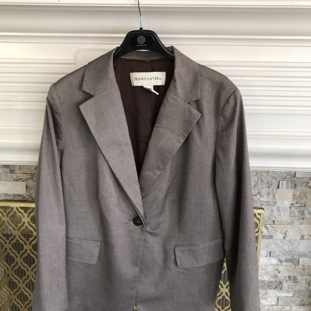 DoncasterTaupe Wool Blend Blazer